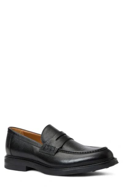 Aquatalia Bucarest Water Repellent Penny Loafer In Black