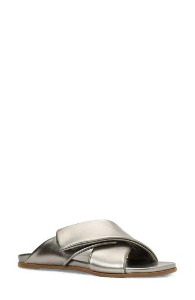 Aquatalia Cabra Slide Sandal In Silver