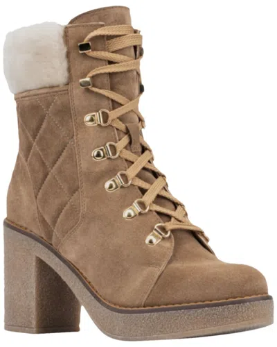 Aquatalia Caprice Weatherproof Suede Boot In Brown