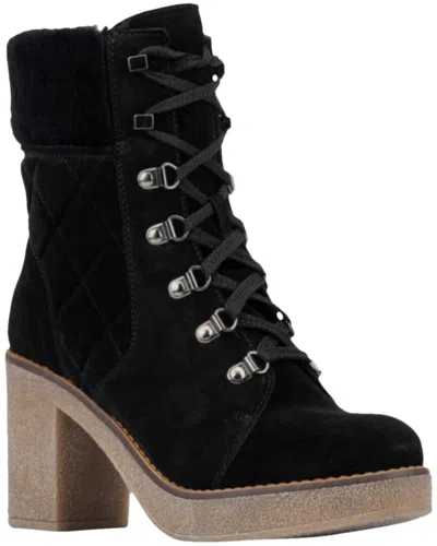 Aquatalia Caprice Weatherproof Suede Boot In Black