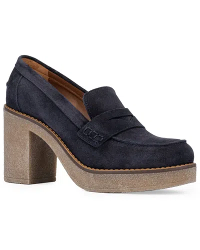 Aquatalia Caprie Weatherproof Suede Pump In Blue