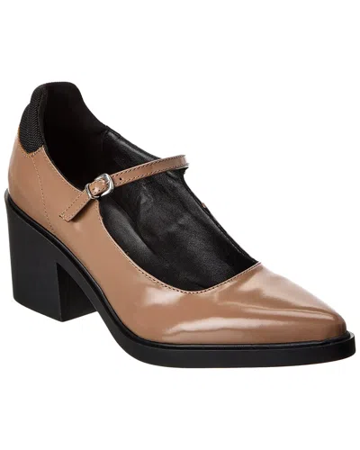 Aquatalia Casha Weatherproof Leather Pump In Brown