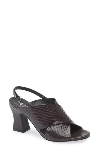 Aquatalia Catarina Embossed Leather Slingback Sandal In Deep Wine