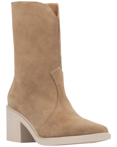 Aquatalia Celesta Weatherproof Suede Boot In Brown