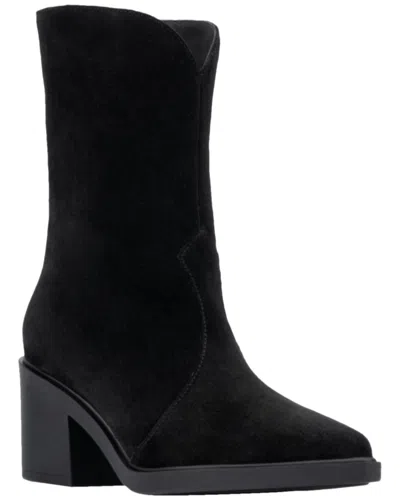 Aquatalia Celesta Weatherproof Suede Boot In Black
