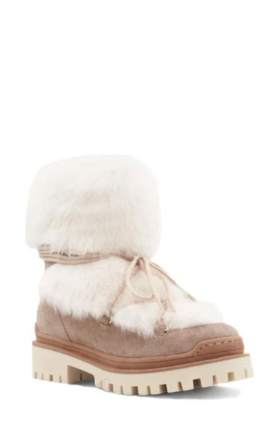Aquatalia Cinda Genuine Shearling Boot In Brown