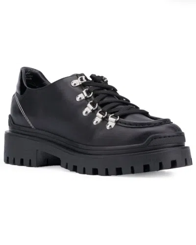 Aquatalia Claudina Weatherproof Leather Oxford In Black