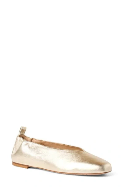 Aquatalia Clio Weatherproof Flat In Gold