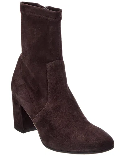 Aquatalia Demetra Weatherproof Suede Bootie In Brown