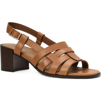 Aquatalia Dimaro Weatherproof Slingback Sandal In Brown