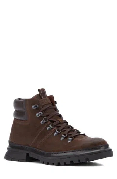 Aquatalia Edwin Weatherproof Lace-up Boot In Brown