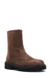 Aquatalia Eloise Genuine Shearling Lined Bootie In Brown
