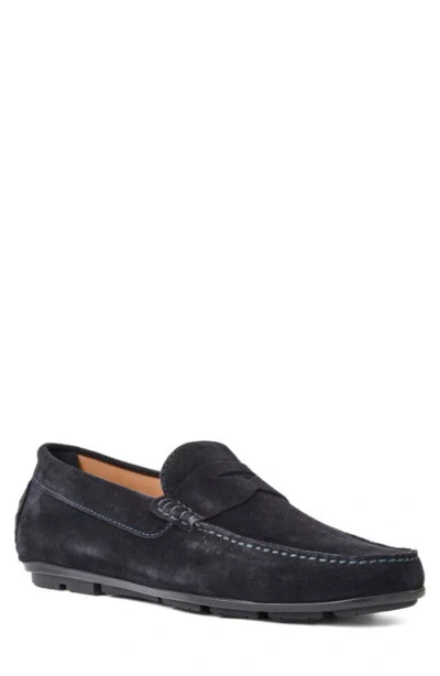 Aquatalia Enzo Water Resistant Driving Loafer In Blue