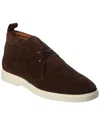 Aquatalia Florian Suede Sneaker In Brown