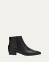 Aquatalia Fuoco Icon Leather Ankle Boots In Black