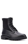 Aquatalia Gitano Genuine Shearling Lined Water Repellent Boot In Black
