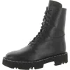 Aquatalia Hana Calf Womens Leather Lace Up Combat & Lace-up Boots In Black