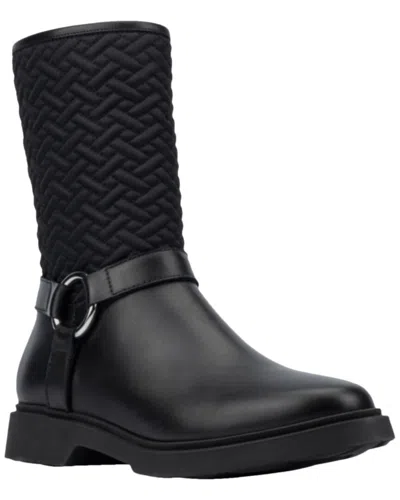 Aquatalia Helda Weatherproof Leather Boot In Black