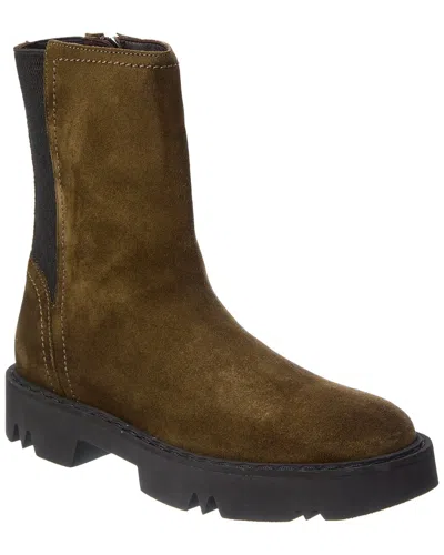 Aquatalia Hensley Waterproof Suede Bootie In Brown
