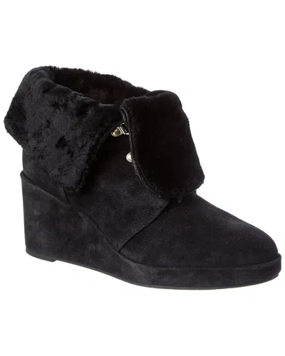 Aquatalia Idana Waterproof Suede Bootie In Black