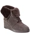 Aquatalia Idana Waterproof Suede Bootie In Brown