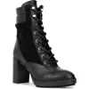 Aquatalia Iole Quilted Lace-up Bootie In Black