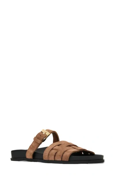 Aquatalia Ispera Weatherproof Slide Sandal In Brown