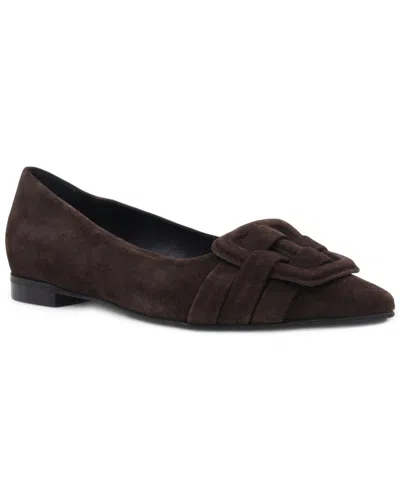 Aquatalia Jojo Waterproof Suede Flat In Brown