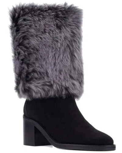 Aquatalia Jolie Weatherproof Suede Boot In Black