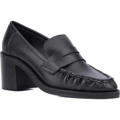 Aquatalia Josette Penny Loafer Pump In Black
