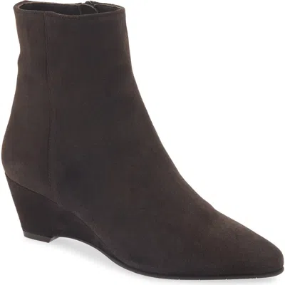 Aquatalia Kellini Waterproof Leather Wedge Bootie In Brown