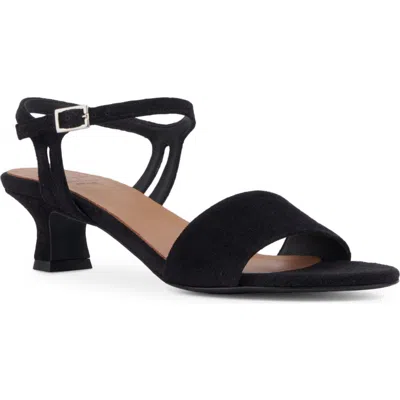 Aquatalia Kristena Water Repellent Ankle Strap Sandal In Black