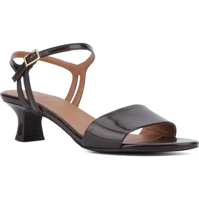 Aquatalia Kristena Water Repellent Ankle Strap Sandal In Mocha