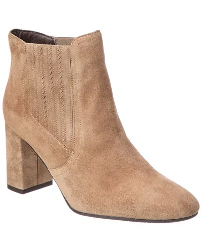 Aquatalia Lanna Waterproof Suede Bootie In Brown