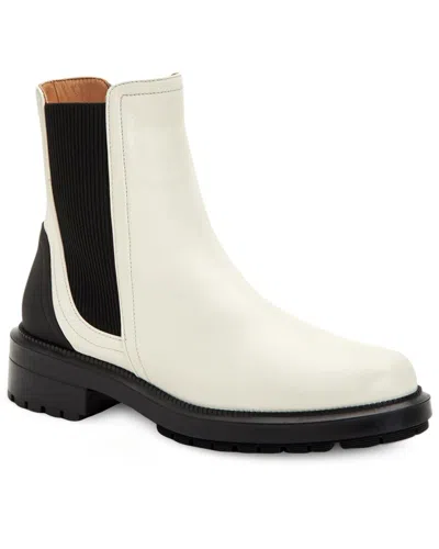 Aquatalia Lauda Weatherproof Leather Bootie In White