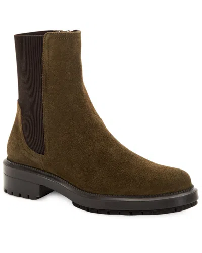 Aquatalia Lauda Weatherproof Suede Bootie In Green