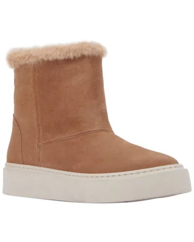 Aquatalia Lavina Weatherproof Suede Boot In Brown