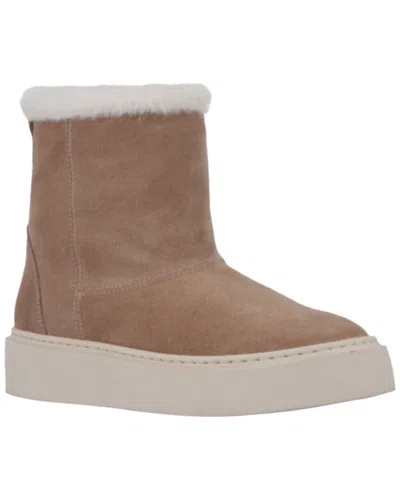 Aquatalia Lavina Weatherproof Suede Boot In Beige