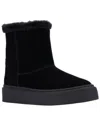 Aquatalia Lavina Weatherproof Suede Boot In Black