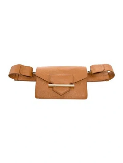 Pre-owned Aquatalia Leather Belt Bag In Brown
