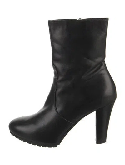 Pre-owned Aquatalia Leather Boots In Black