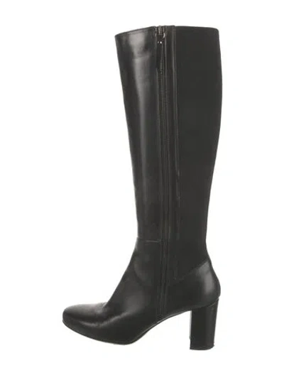 Pre-owned Aquatalia Leather Boots In Black