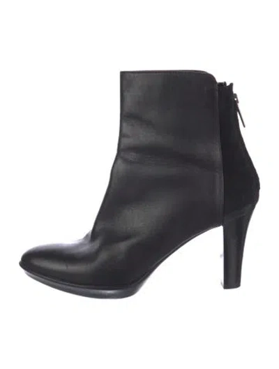 Pre-owned Aquatalia Leather Boots In Black