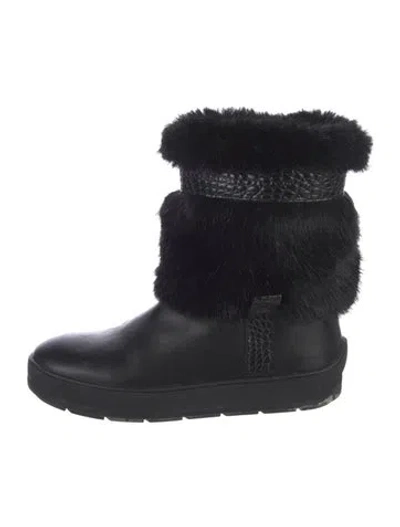 Pre-owned Aquatalia Leather Boots In Black