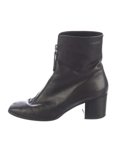 Pre-owned Aquatalia Leather Boots In Black