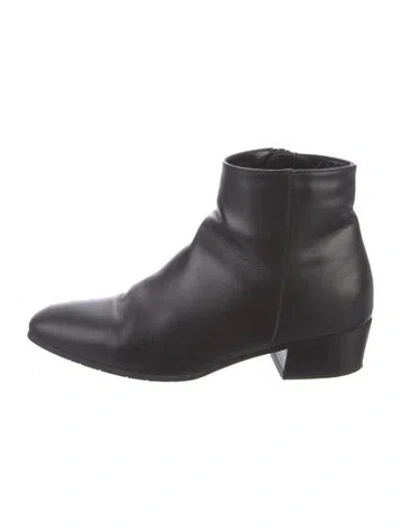 Pre-owned Aquatalia Leather Boots In Black