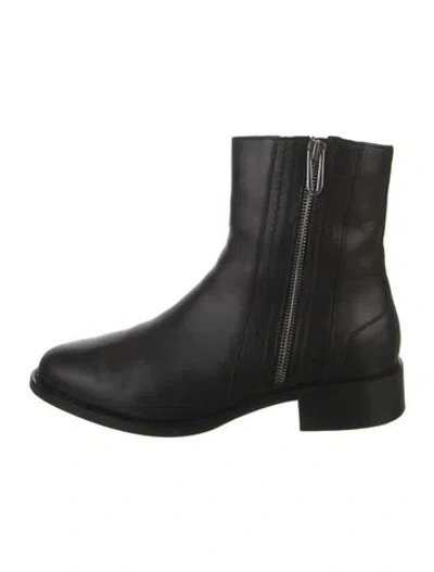 Pre-owned Aquatalia Leather Boots In Black