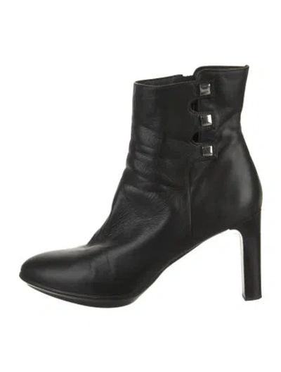 Pre-owned Aquatalia Leather Boots In Black