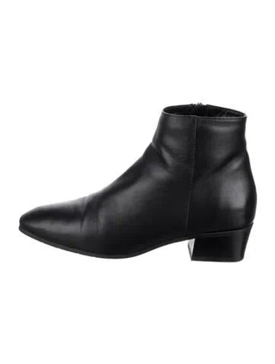 Pre-owned Aquatalia Leather Boots In Black