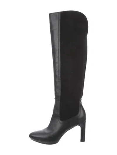 Pre-owned Aquatalia Leather Boots In Black